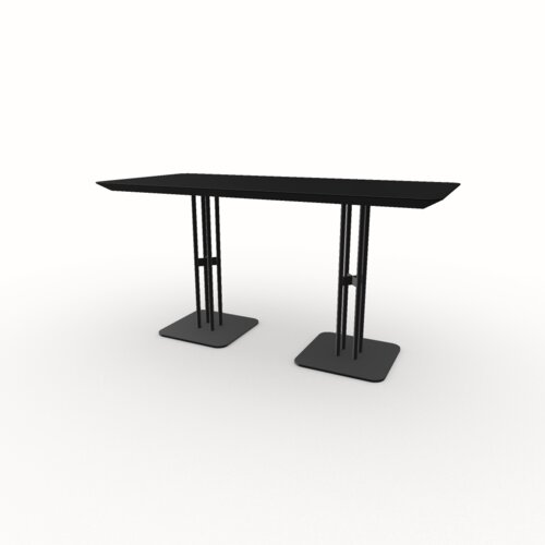 Rectangular Design Bistro Table | Rest x 2 black | HPL Fenix nero ingo | Studio HENK