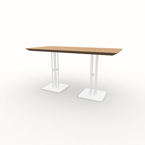 Rectangular Design Bistro Table | Rest x 2 white | Oak hardwax oil natural light 3041 | Studio HENK