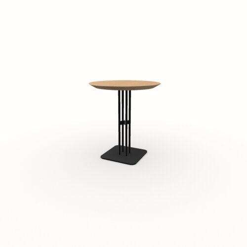 Round Design Bistro Table | Rest  black | Oak hardwax oil natural light 3041 | Studio HENK