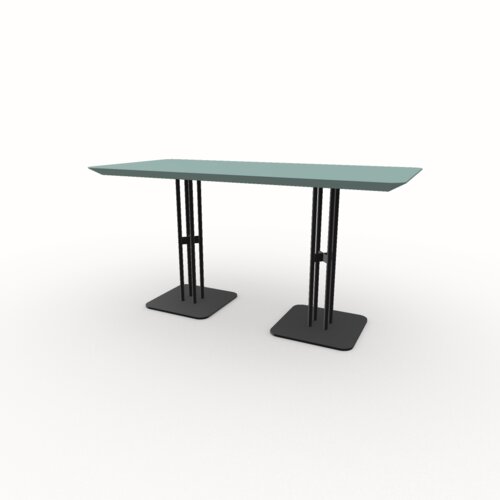 Rectangular Design Bistro Table | Rest x 2 black | HPL Fenix verde comodoro | Studio HENK