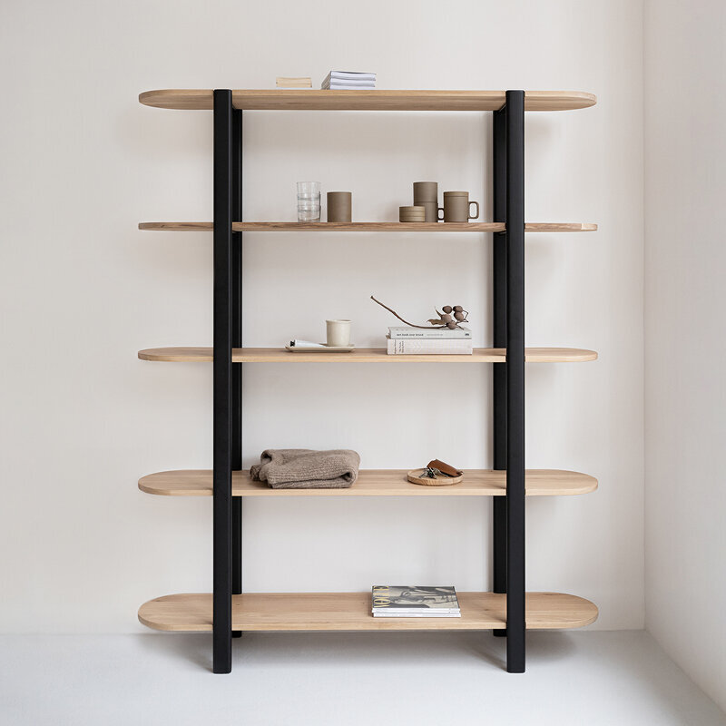 Design cabinet | Oblique Cabinet OB-3L Oak black lacquer | Studio HENK| 