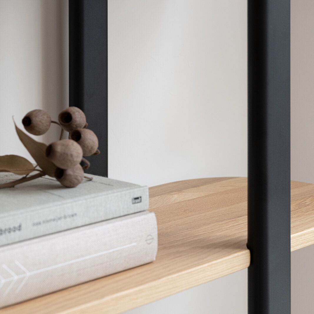Design cabinet | Oblique Cabinet OB-6L Oak black lacquer | Studio HENK | 