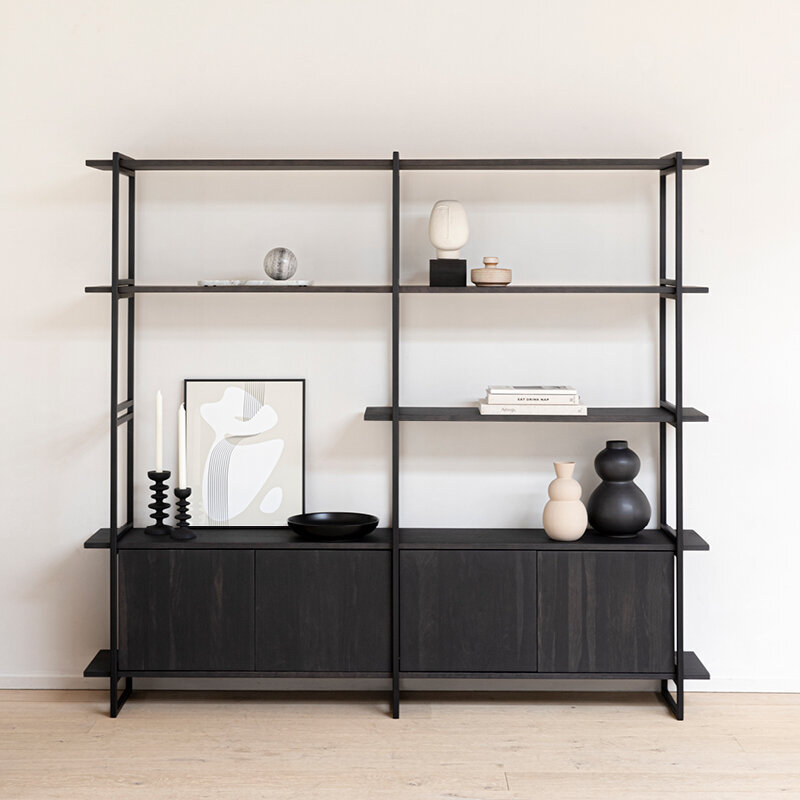 Design cabinet | Modular Cabinet MC-5L Oak white lacquer | Studio HENK | 