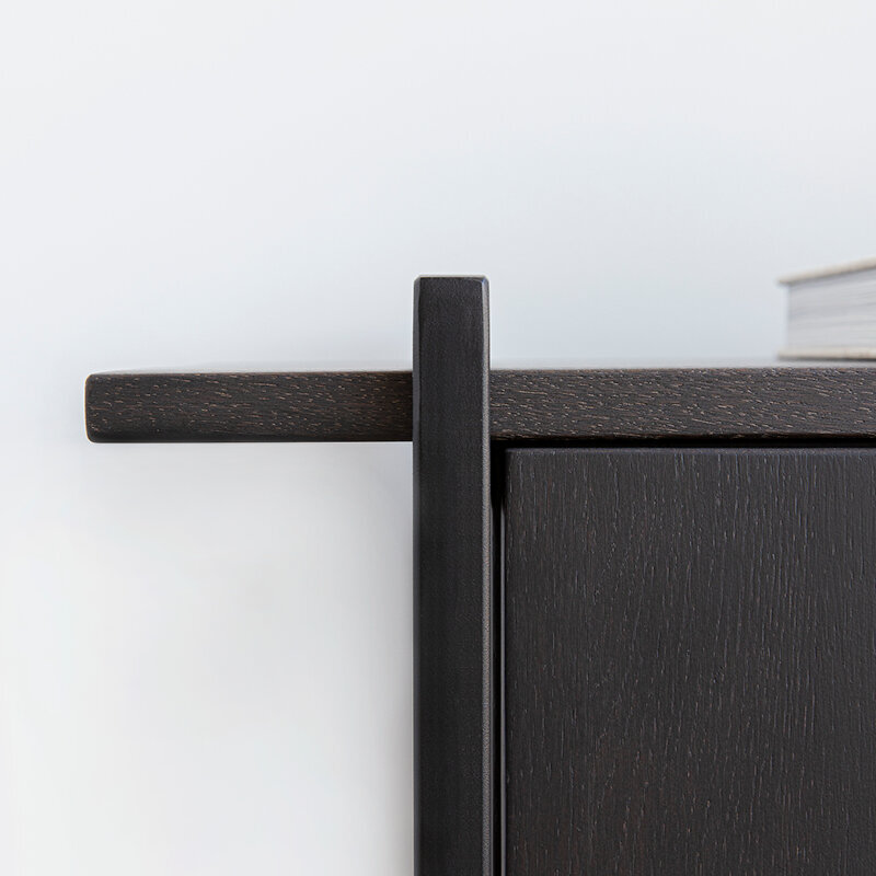 Design cabinet | Modular Cabinet MC-6L Oak black lacquer | Studio HENK| 