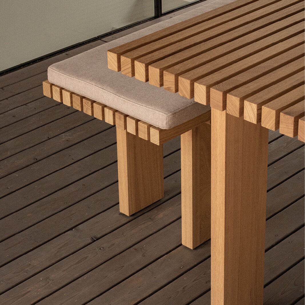 Rectangular Outdoor Design dining table | Elements Outdoor Table  Iroko | Iroko | Studio HENK| 