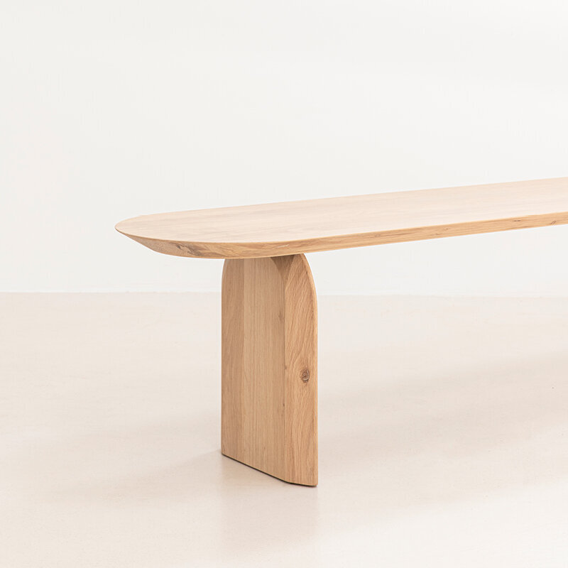 Design Dining Bench | Slot bench Oak smoked stain | Oak smoked stain | Studio HENK| 