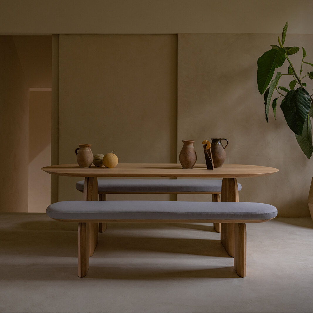 Design Dining Bench | Slot bench Walnut naturel lacquer | Walnut naturel lacquer | Studio HENK| 