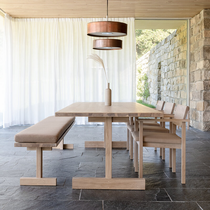 Design Dining Bench | Base Bench Oak smoked stain | Oak smoked stain | Studio HENK| 