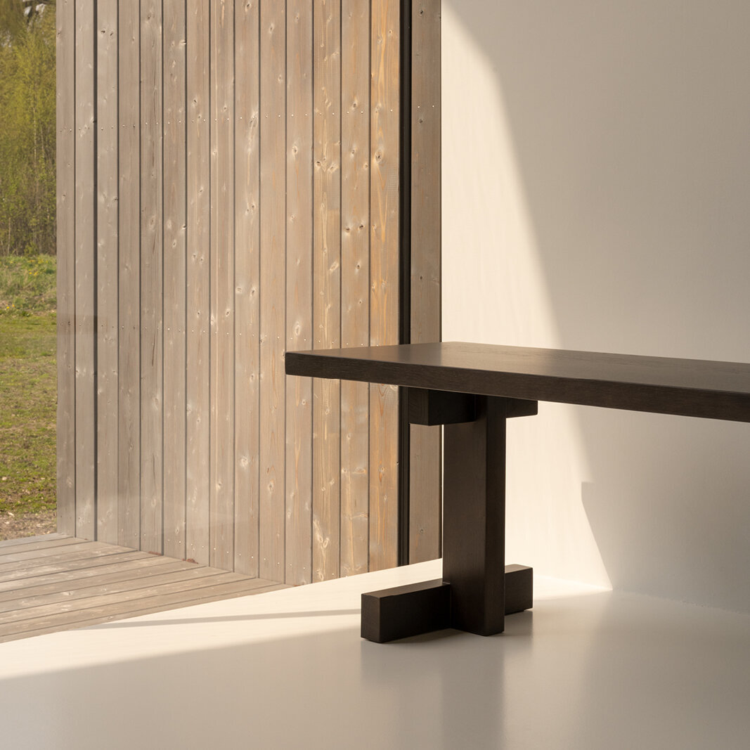 Design Dining Bench | Base Bench Oak black stain | Oak black stain | Studio HENK| 