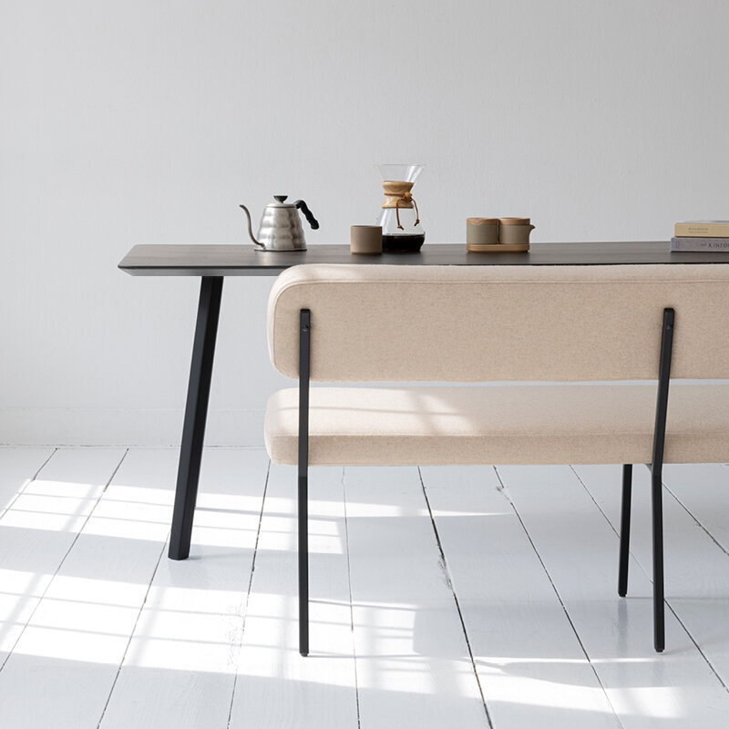 Design modern dining chair | Coode dining bench 180 Light Blue tonus4 508 | Studio HENK | 
