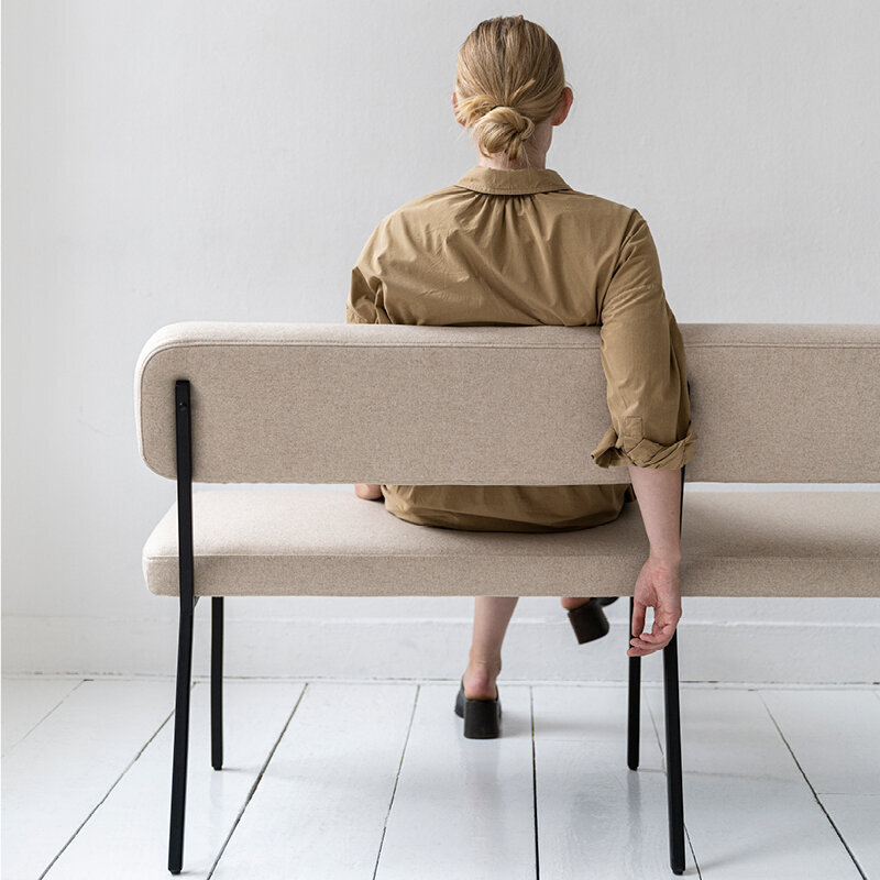 Design modern dining chair | Coode dining bench 180 Light Blue tonus4 508 | Studio HENK | 