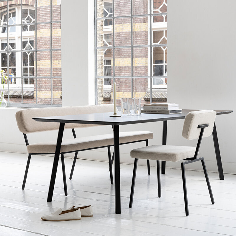 Design modern dining chair | Coode dining bench 160 steelcut2 935 | Studio HENK| 
