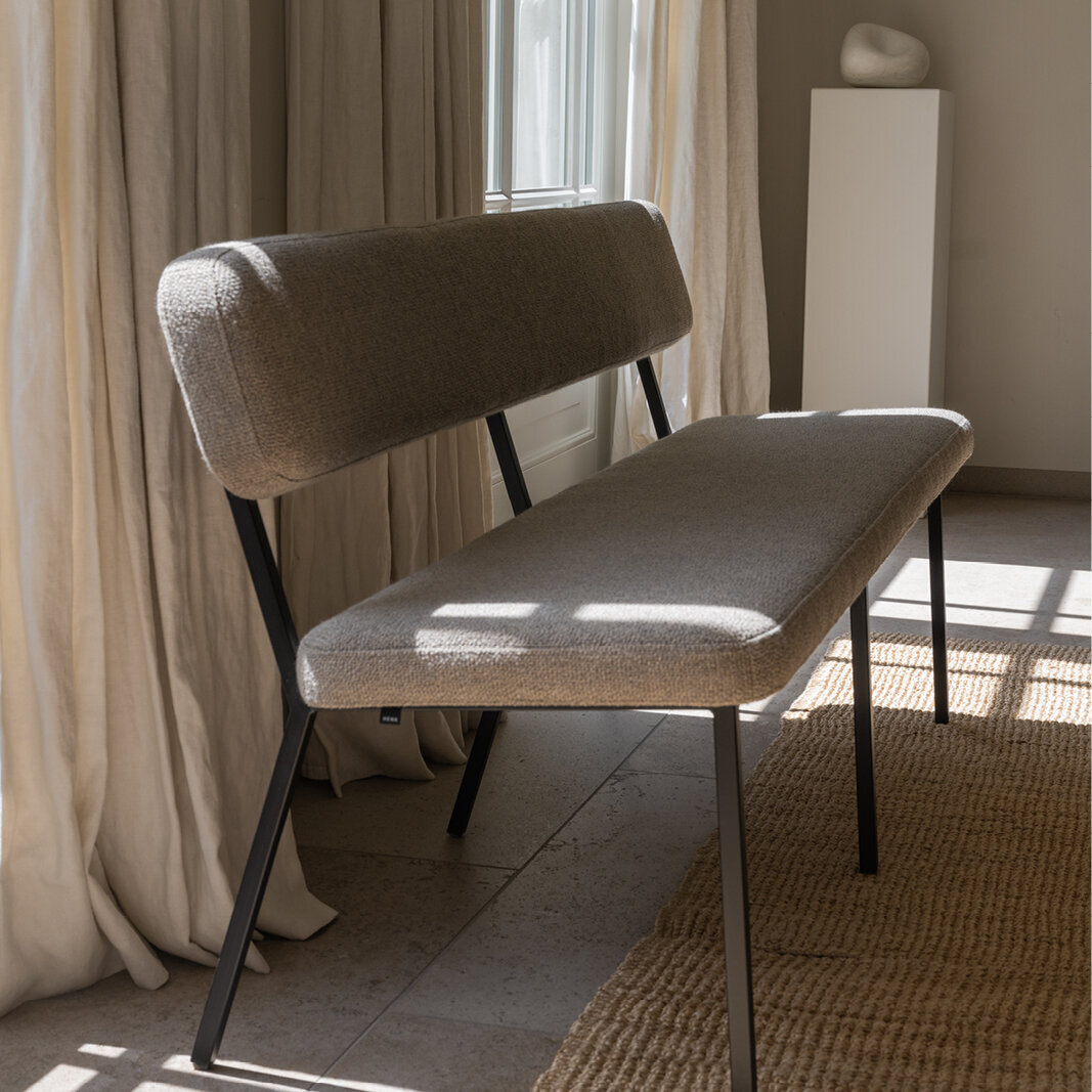 Design modern dining chair | Coode dining bench 120 Grey brema liver10 | Studio HENK| 