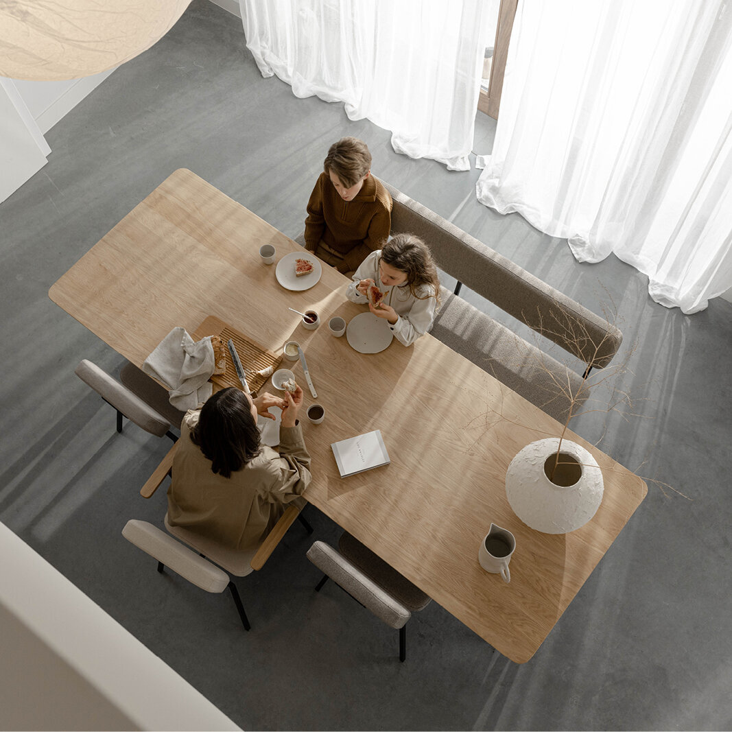 Design modern dining chair | Coode dining bench 160 steelcut2 935 | Studio HENK| 
