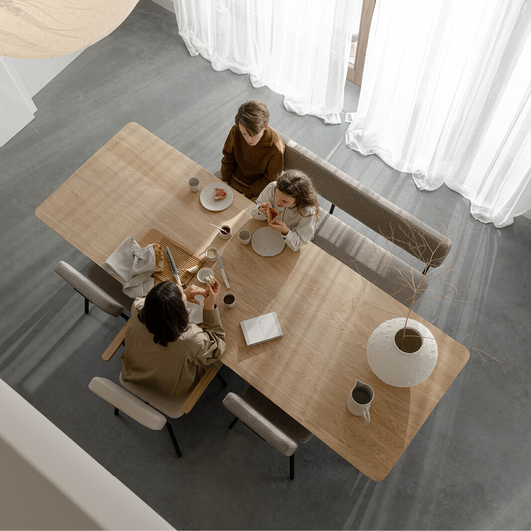Design modern dining chair | Coode dining bench 120 Grey brema liver10 | Studio HENK| 