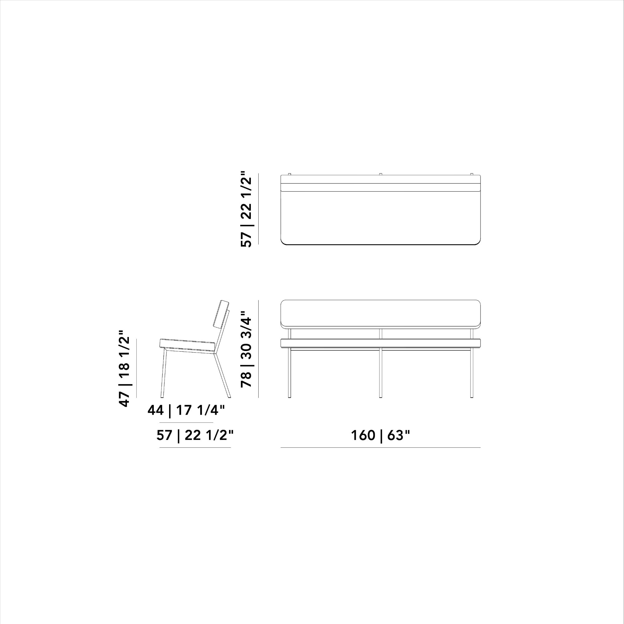 Design modern dining chair | Coode dining bench 160 Light Green steelcut2 935 | Studio HENK | 