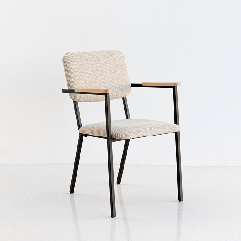 Design modern dining chair | Co Chair with armrest Light Brown brema sand03 | Studio HENK | 