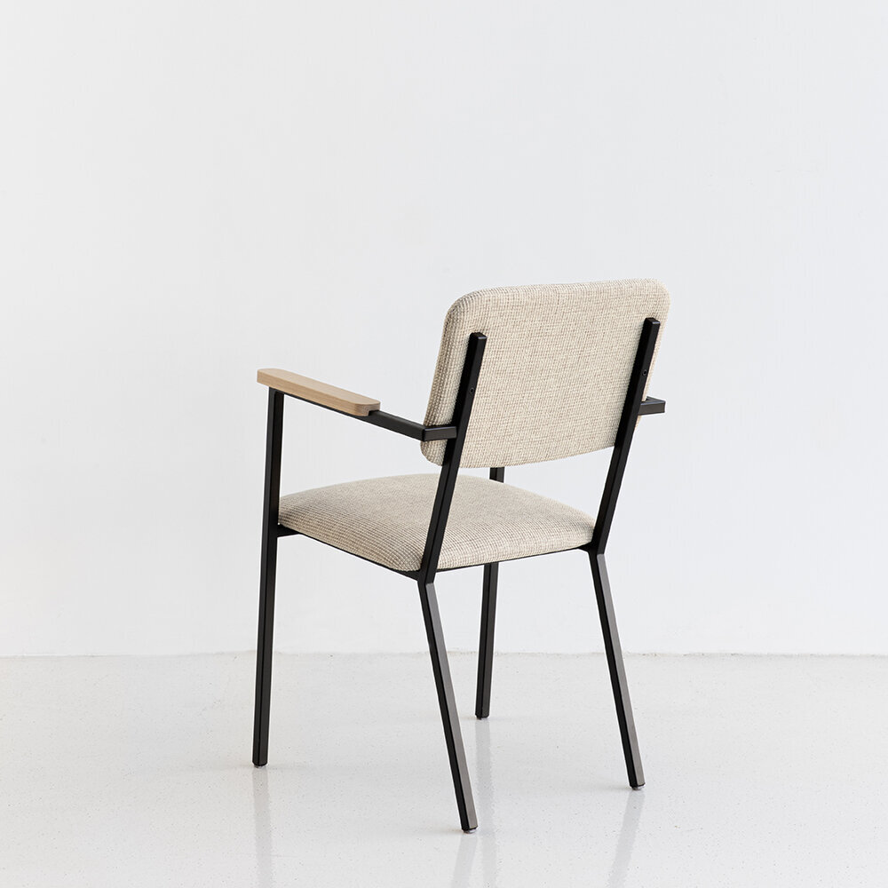 Design modern dining chair | Co Chair with armrest Light Brown brema sand03 | Studio HENK | 