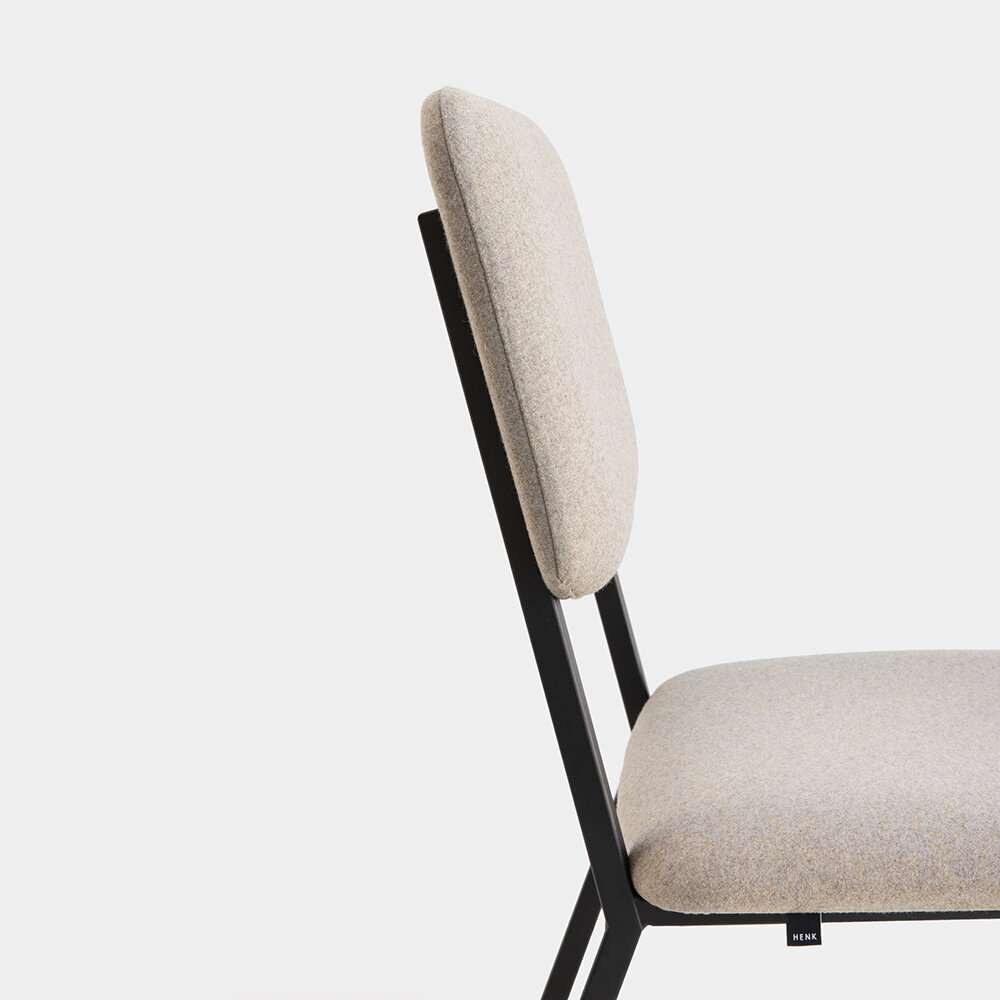 Design modern dining chair | Co Chair without armrest Black cube black61 | Studio HENK| 