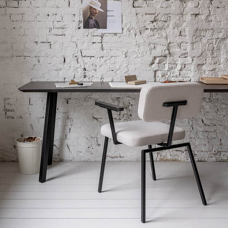 Design modern dining chair | Ode Chair with armrest Beige olbia sand03 | Studio HENK| 