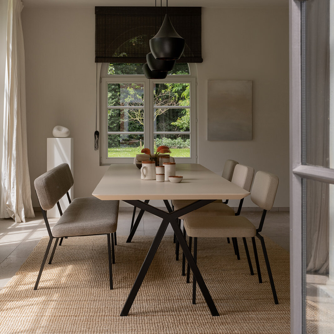 Design modern dining chair | Ode Chair with armrest Beige olbia sand03 | Studio HENK| 