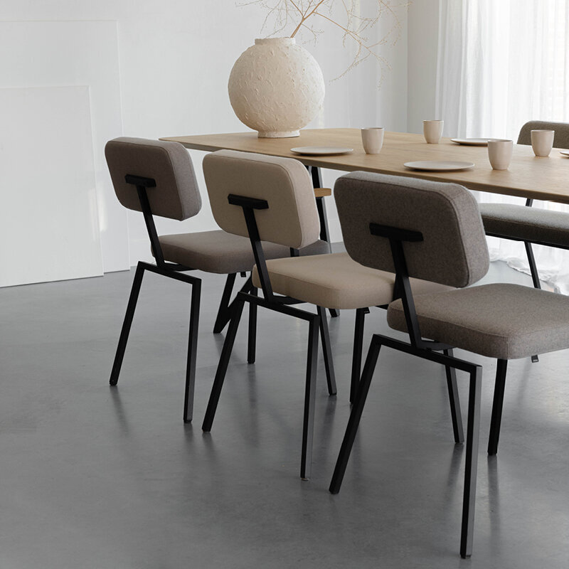 Design modern dining chair | Ode Chair with armrest Brown hemp plough01 | Studio HENK| 