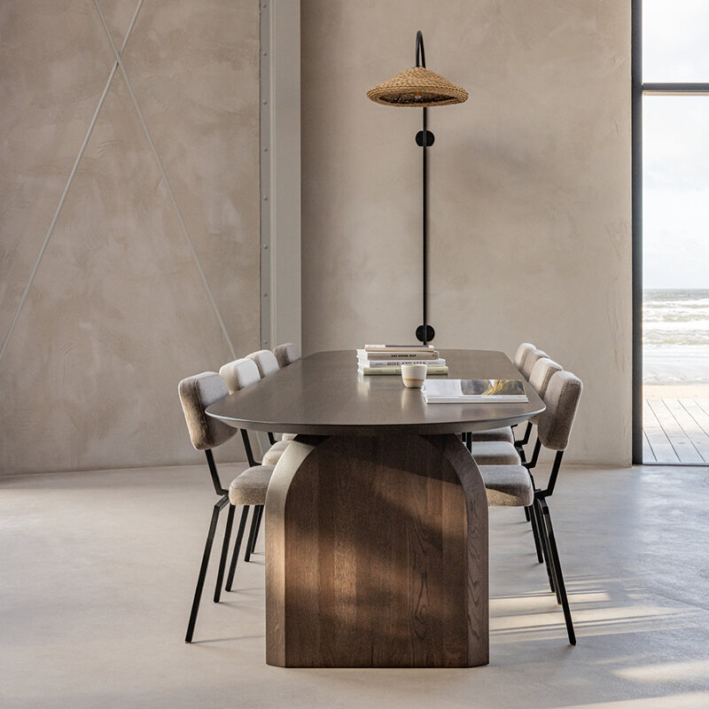 Design modern dining chair | Ode Chair without armrest Brown facet shitake124 | Studio HENK| 