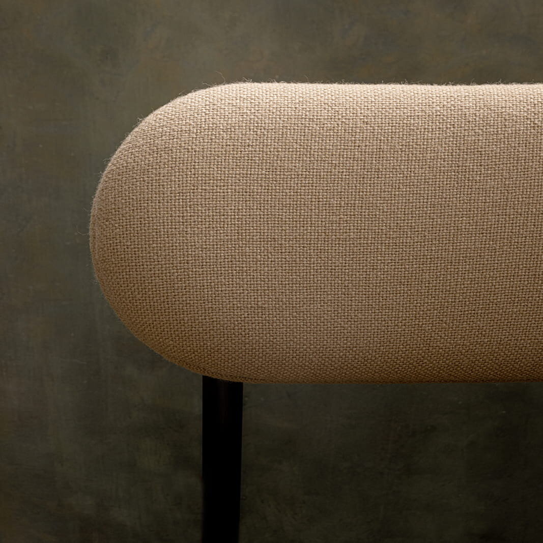 google_dining_chair_title_suffix | Oblique Dining Chair Upholstered with Armrest soil coffee81 | Studio HENK| 