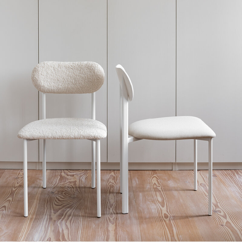 Design modern dining chair | Oblique Dining Chair upholstered Beige facet natural01 | Studio HENK| 