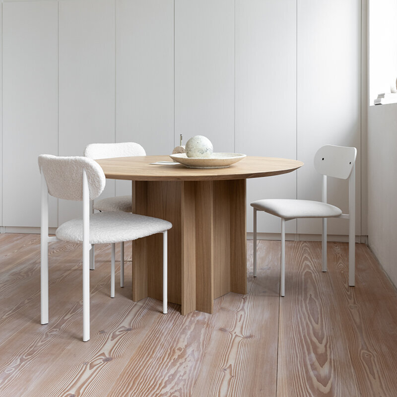 Design modern dining chair | Oblique Dining Chair Light Brown hallingdal65 224 | Studio HENK| 