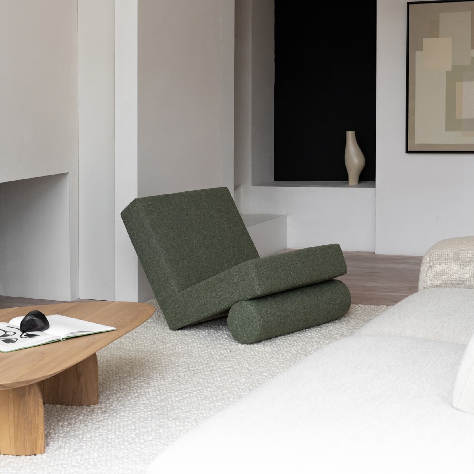 Design modern sofa | Lean lounge Chair 1 soil natural01 | Studio HENK | 
