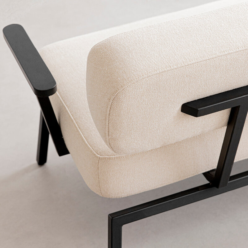 Design modern sofa | Ode lounge chair with armrest 1 facet beige1037 | Studio HENK | 
