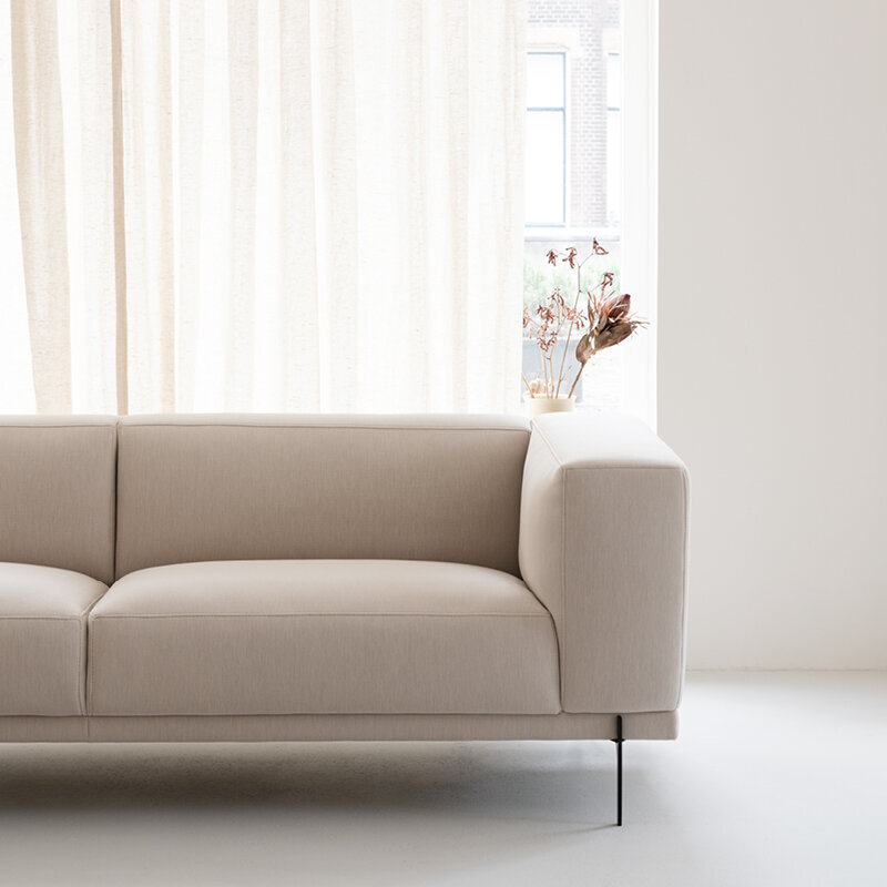 Design modern sofa | Cave Sofa Corner Element Platform left facet beige1037 | Studio HENK| 