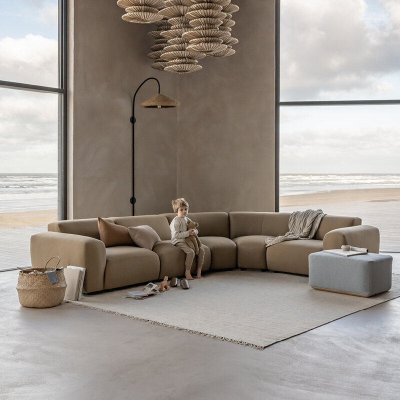 Design modern sofa | Cosy Sofa 1,5 seater arm left facet beige1037 | Studio HENK | 