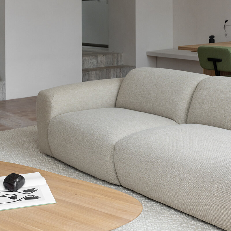 Design modern sofa | Cosy Sofa 1,5 seater arm left olbia blue45 | Studio HENK| 