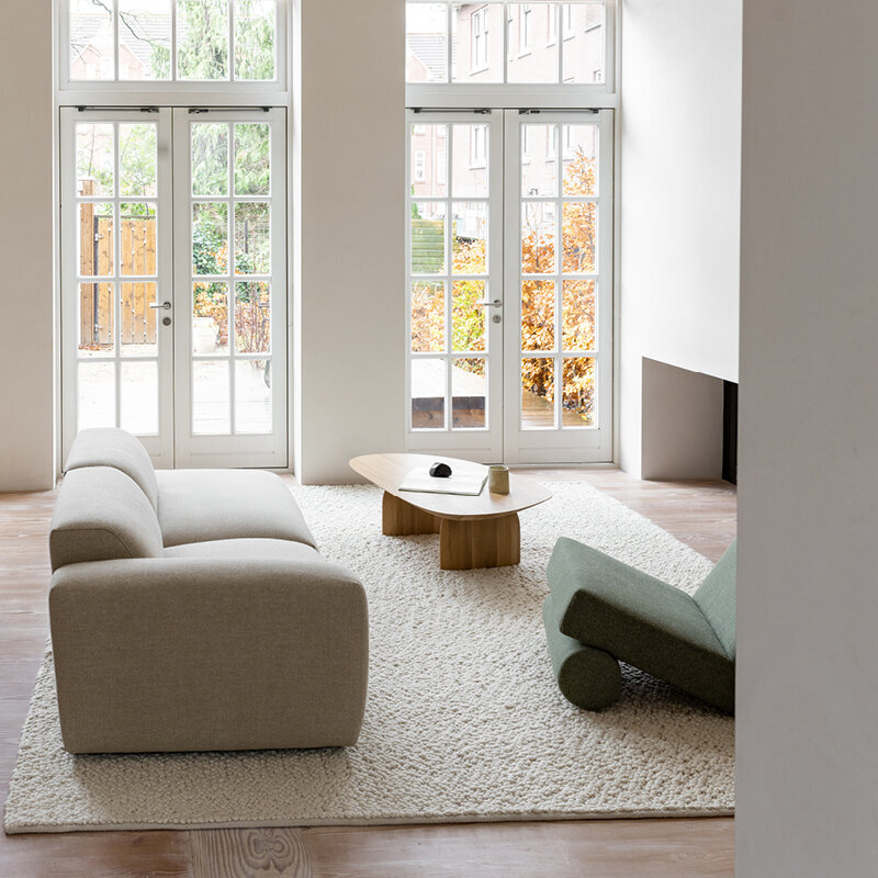 Design modern sofa | Cosy Sofa 1,5 seater middle element facet beige1037 | Studio HENK| 