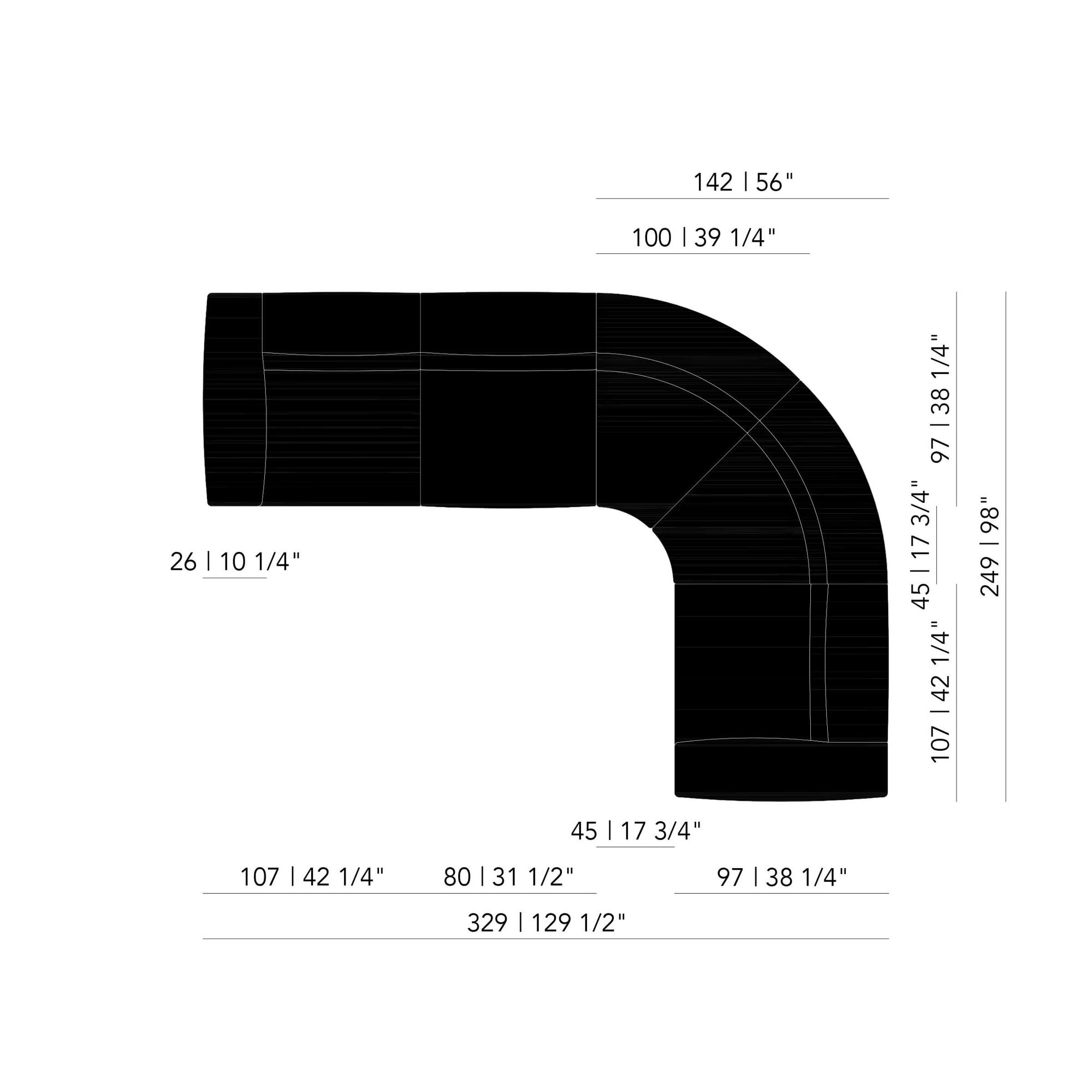 Design modern sofa | Cosy Sofa Corner Element 45 Degrees tonus4 244 | Studio HENK| 