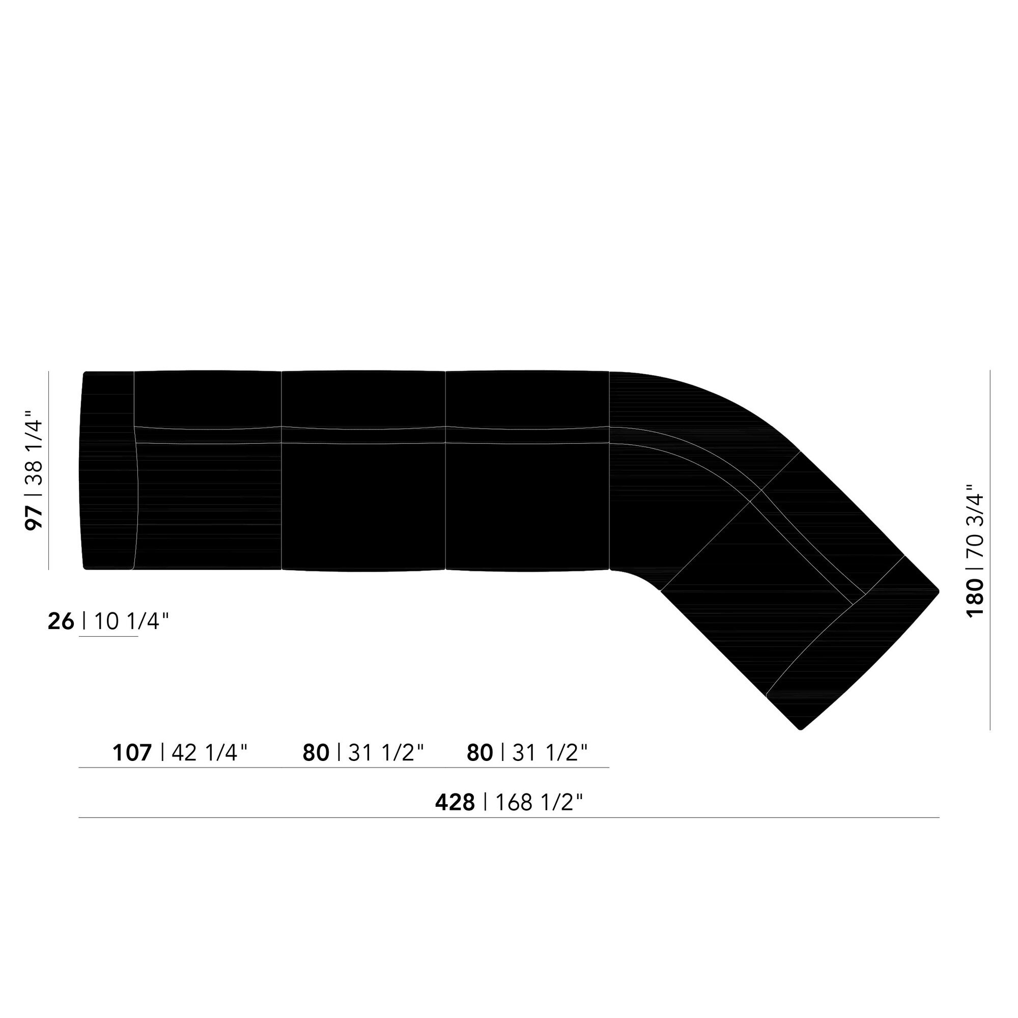 Design modern sofa | Cosy Sofa Corner Element 45 Degrees tonus4 244 | Studio HENK| 