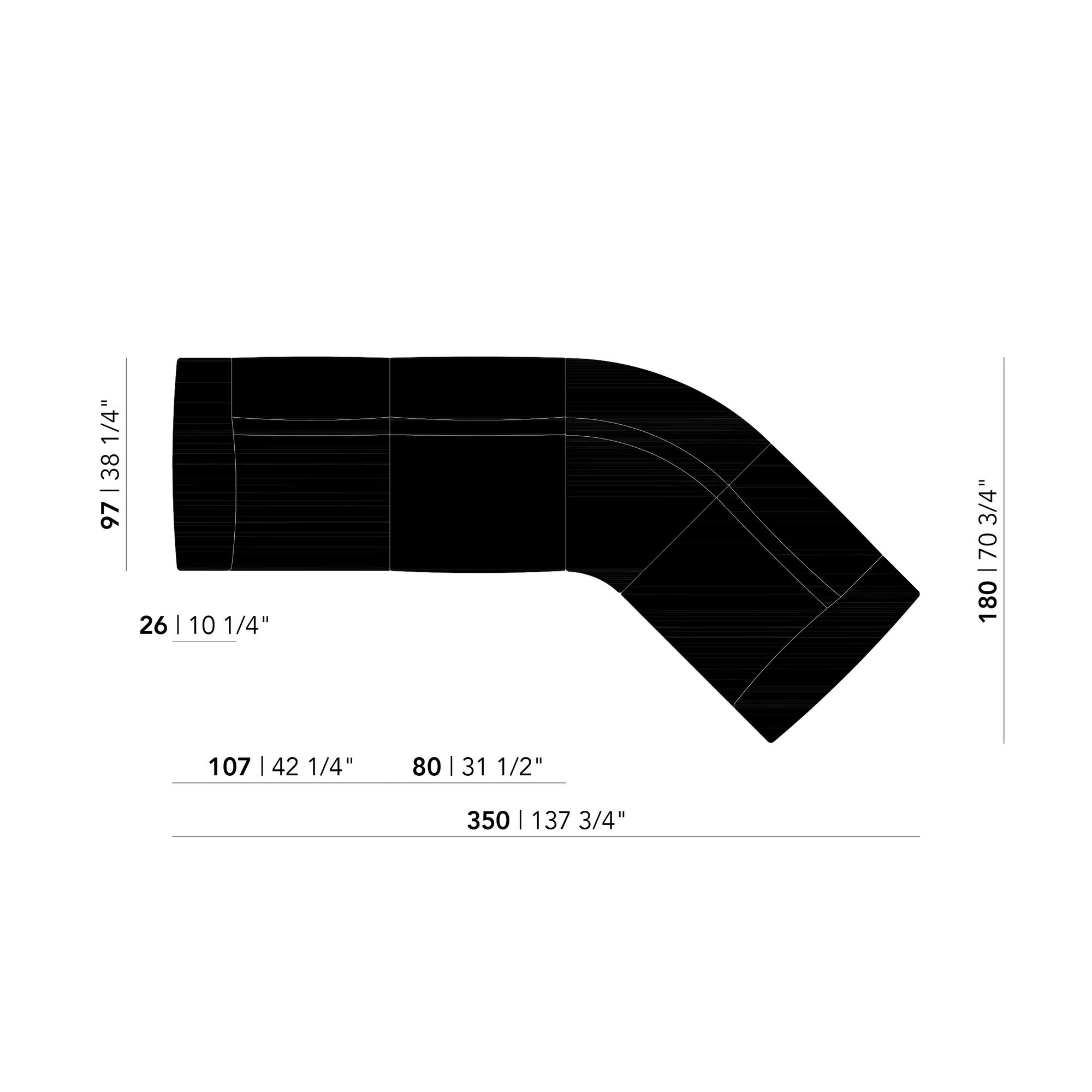 Design modern sofa | Cosy Sofa Corner Element 45 Degrees tonus4 244 | Studio HENK| 