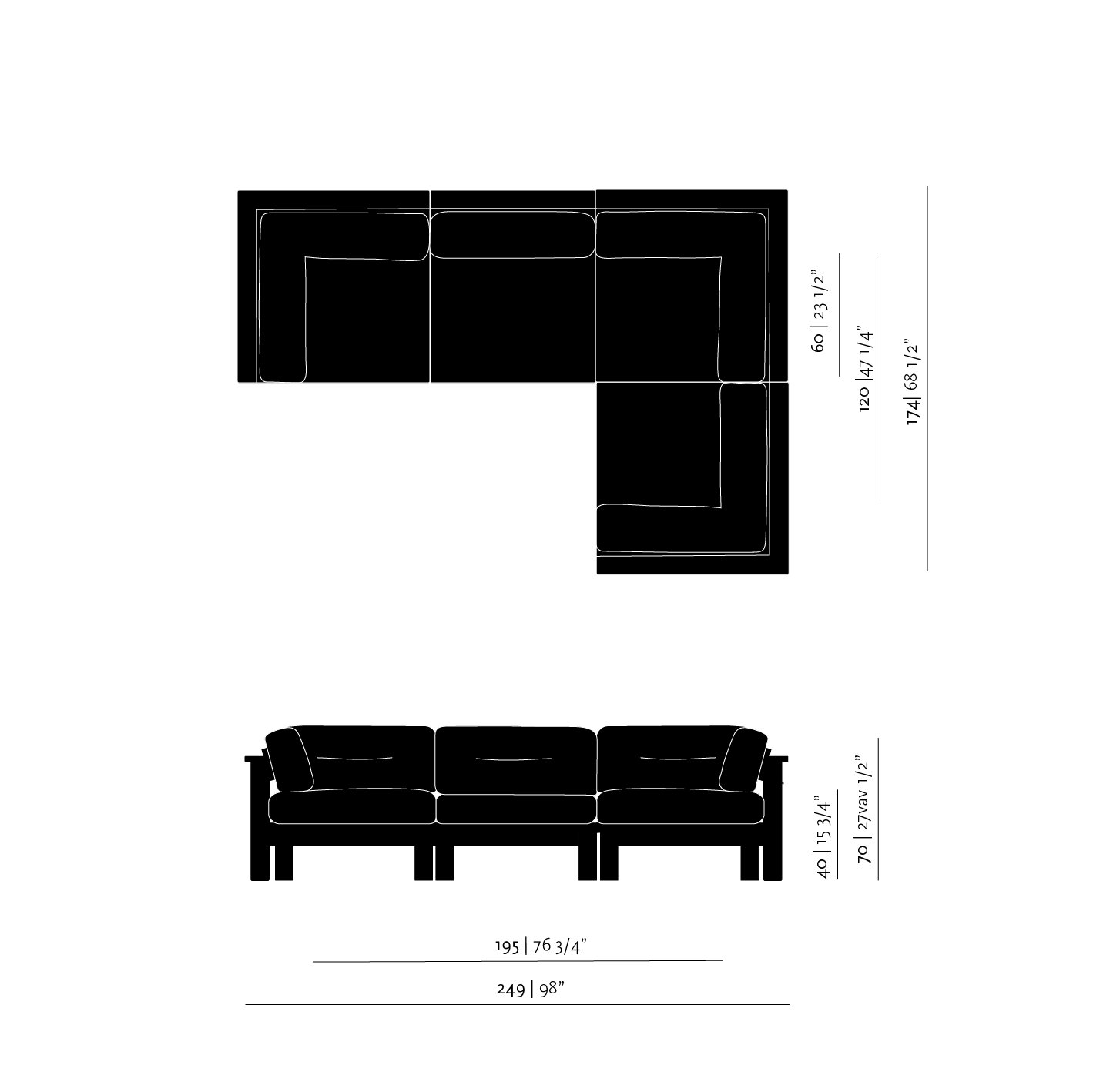 Design modern sofa | Element Lounge Sofa heritage indigo18017 | Studio HENK | 