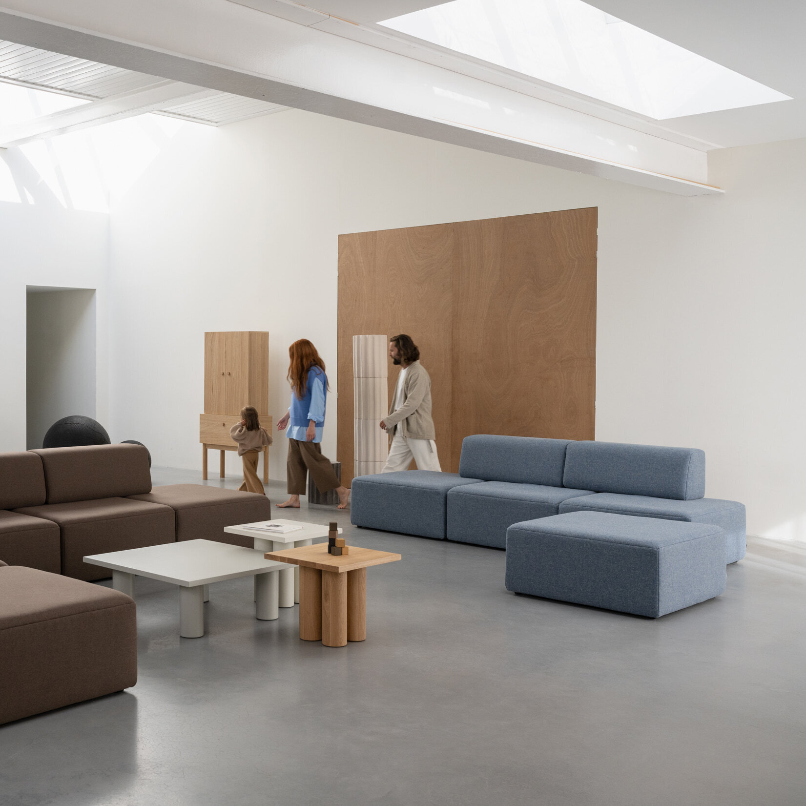 Design modern sofa | Brick 5 seater corner sofa left Beige | Studio HENK | 