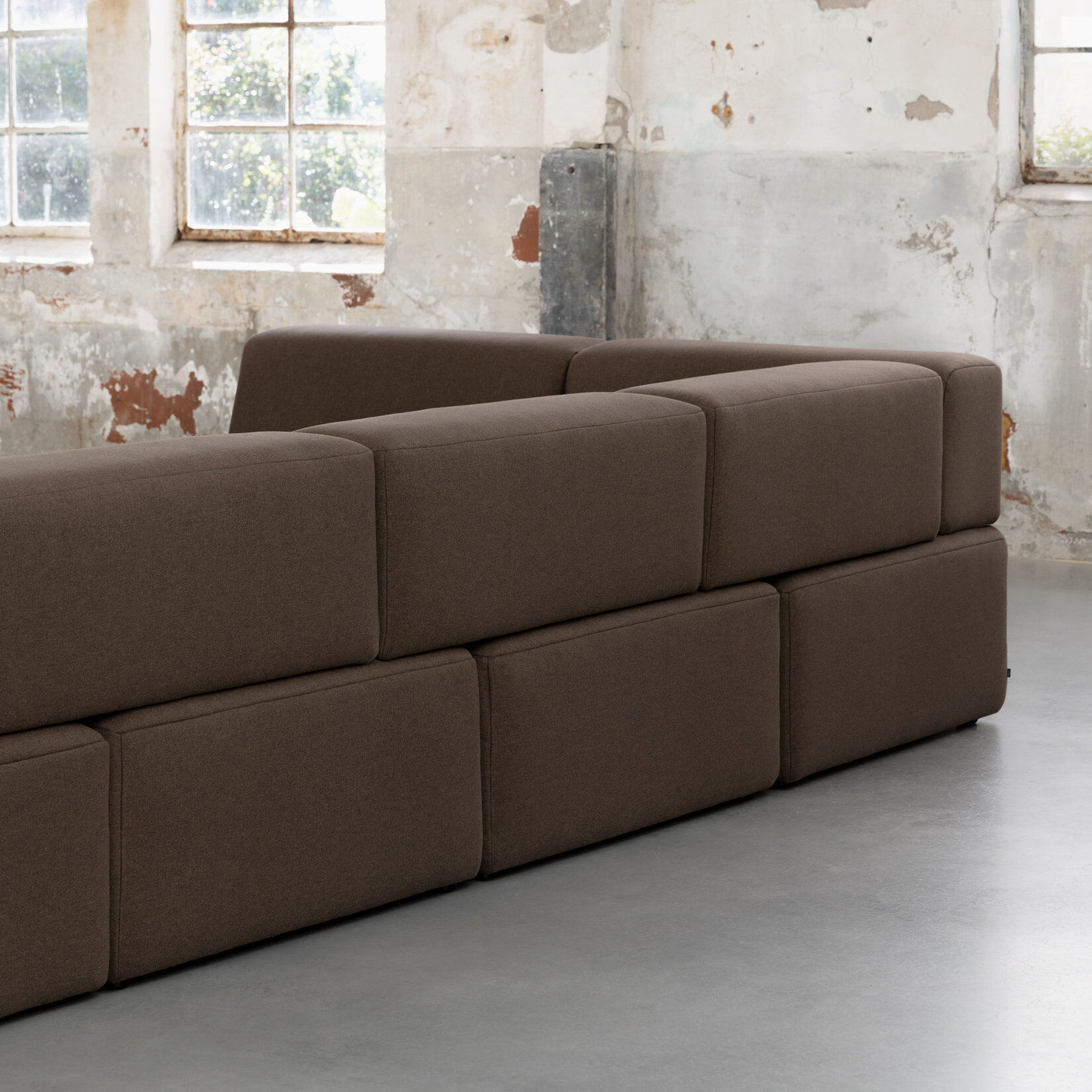 Design modern sofa | Brick 5 seater corner sofa left Beige | Studio HENK | 