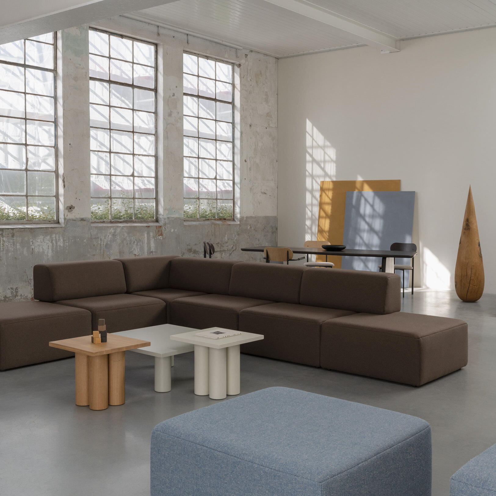 Design modern sofa | Brick 5 seater corner sofa left Beige | Studio HENK | 