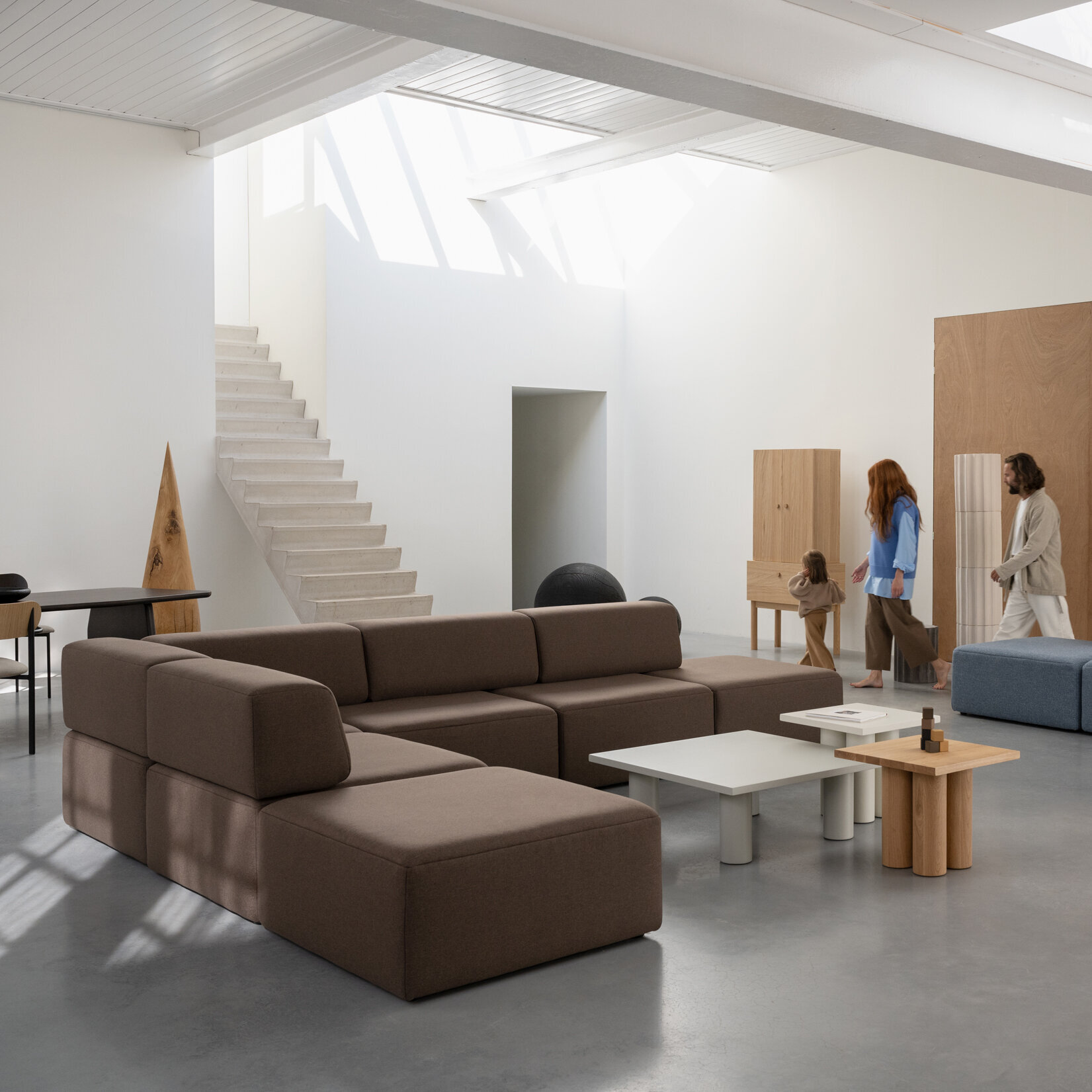 Design modern sofa | Brick 4 seater corner sofa right Beige | Studio HENK | 