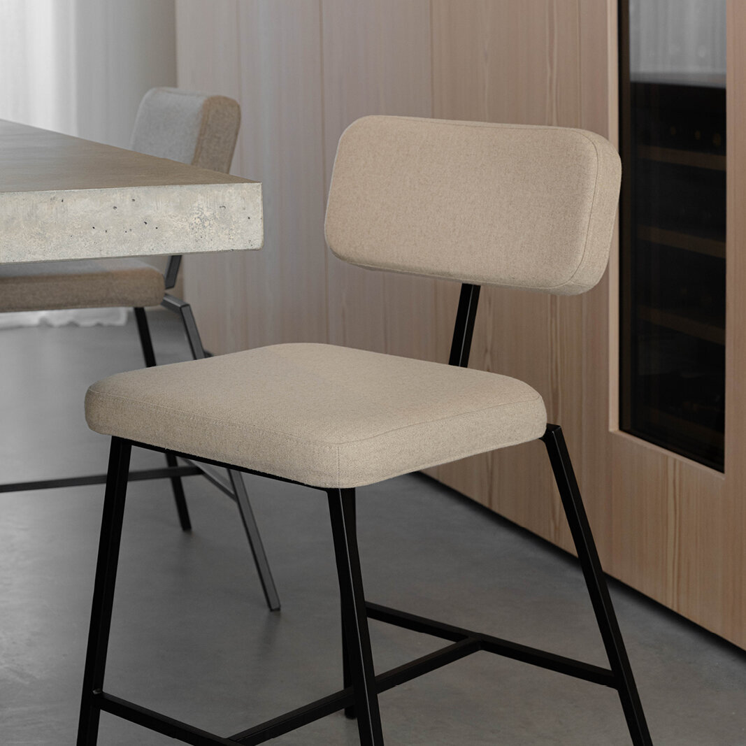 Design stool Ode stool 65 | olbia ecru102 | Studio HENK| 