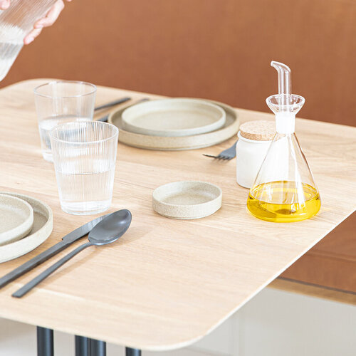 Round Design Bistro Table | Rest  white | Oak hardwax oil natural light 3041 | Studio HENK | 