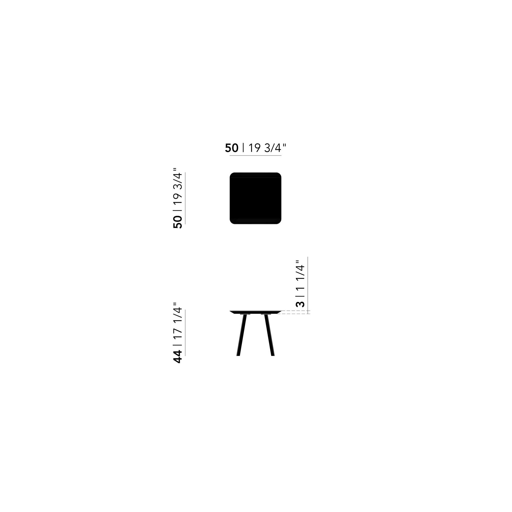 Design Coffee Table | New Co Coffee Table 50 Round Black | HPL Fenix beige luxor | Studio HENK | 