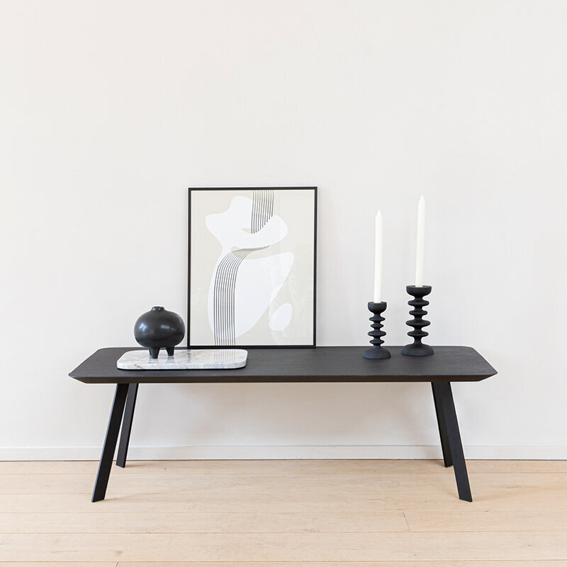 Design Coffee Table | New Co Coffee Table 1200 Rectangular Black | Oak smoked stain | Studio HENK| 