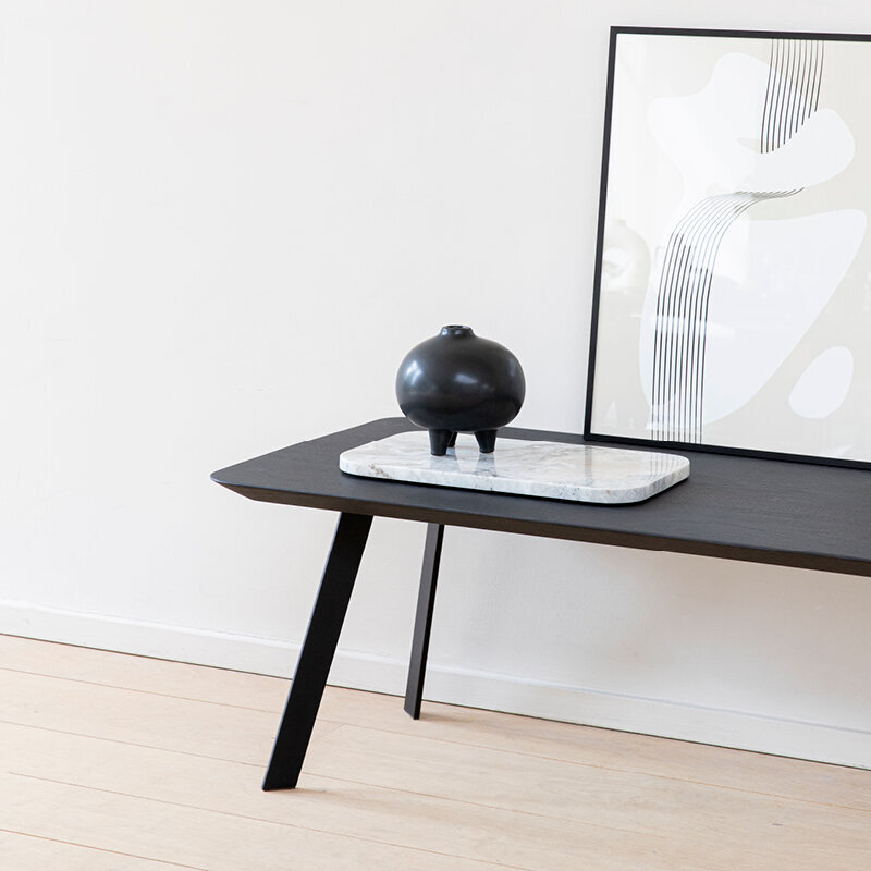 Design Coffee Table | New Co Coffee Table 1200 Rectangular Black | Oak hardwax oil natural light 3041 | Studio HENK| 