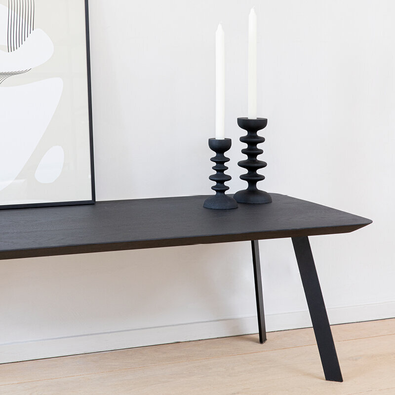 Design Coffee Table | New Co Coffee Table 1200 Rectangular Black | Oak smoked stain | Studio HENK| 